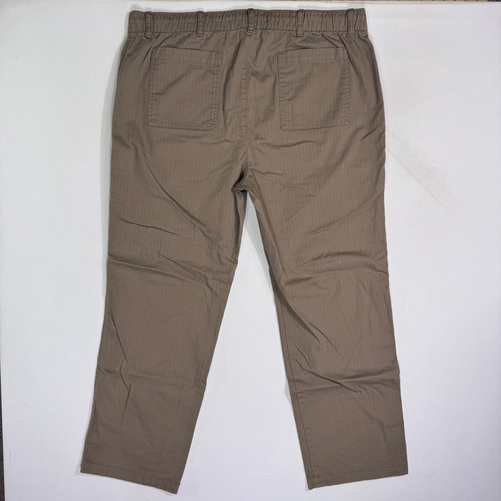 Old Navy Mens XL 90s Loose Fatigue Pants Brown Cotton Herringbone Utility Chino